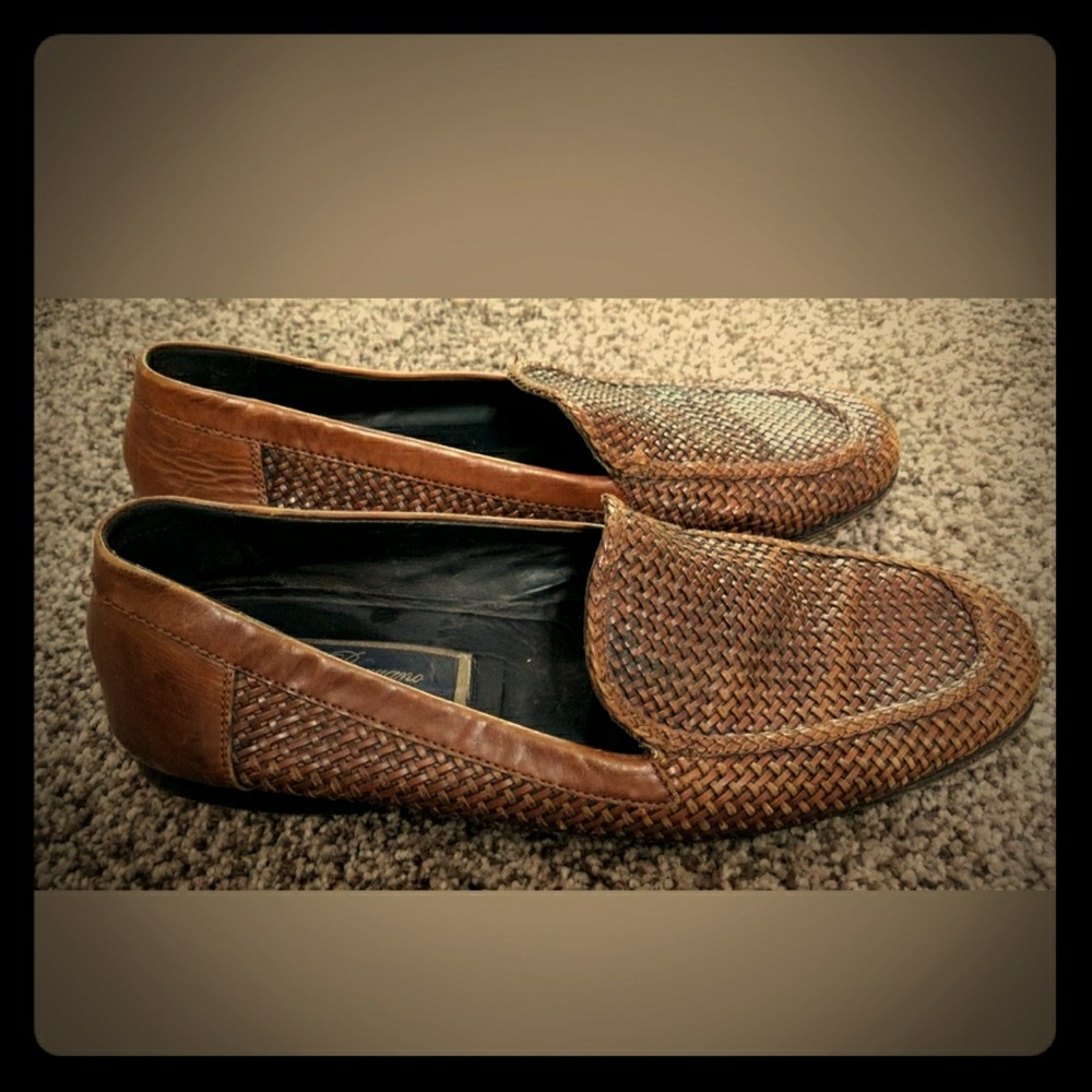 Bragano Brown Woven Loafers Shoes